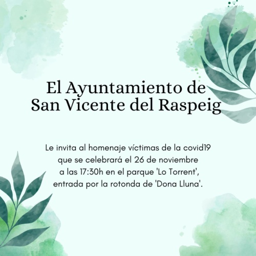 Homenaje a las víctimas del covid19